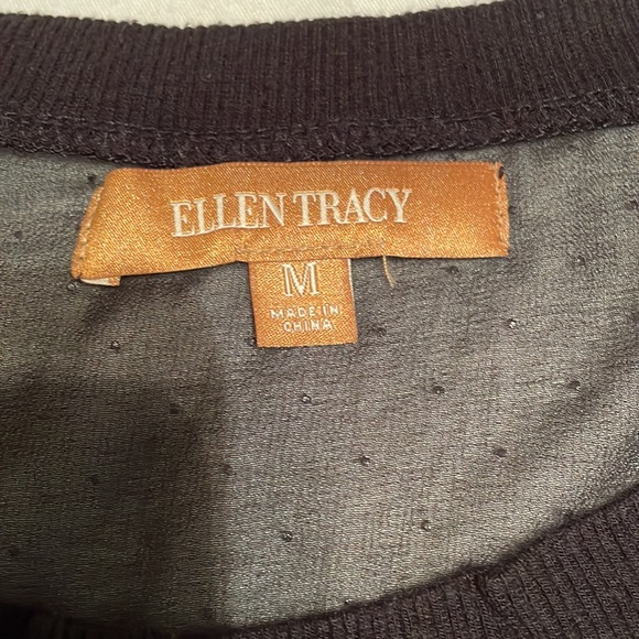 Black sheer “sweatshirty” style top - Picture 3 of 4